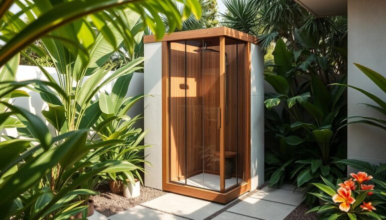 outdoor shower enclosure