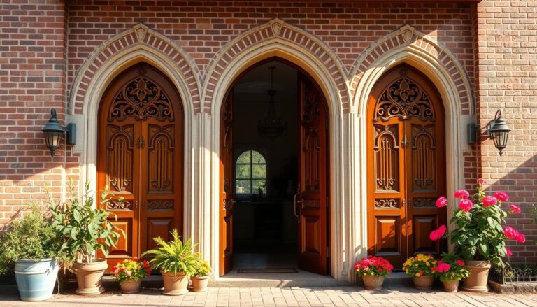 arched exterior doors