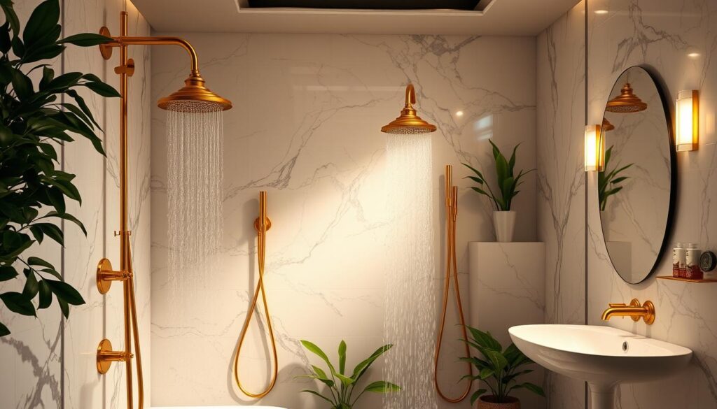 gold shower heads