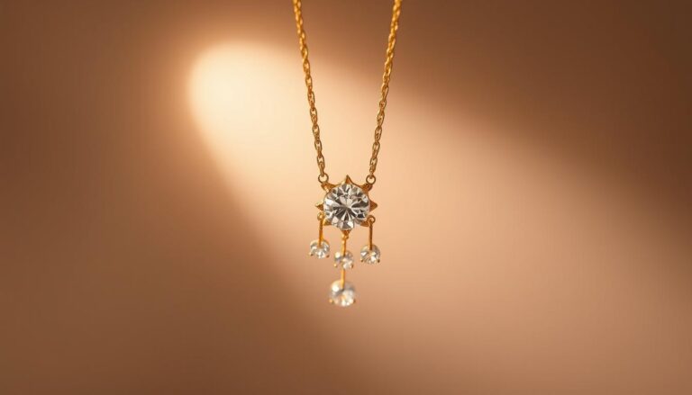 vertical love necklace diamonds